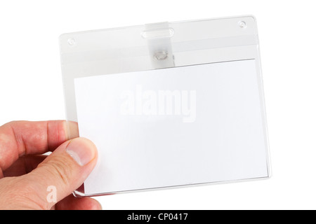 Name Tag with white background Stock Photo