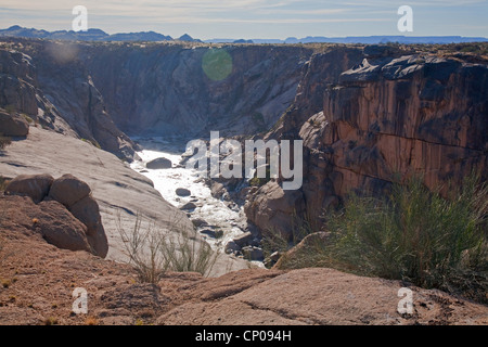 view to Oranje River Canyon , South Africa, Northern Cape, Augrabies Falls-Nationalpark, Kakamas Stock Photo