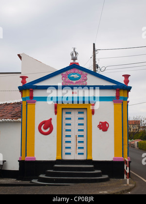 Imperio chapel in Terceira island Stock Photo