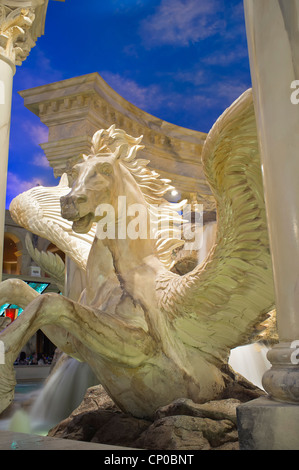 Winged Horse - Fountains of the Gods at the Caesar's Palace Forum Stock Photo