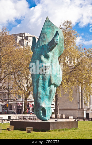 London, Marble Arch Nic Faddian-Green's 'London Horse' sculpture April 2012 Stock Photo