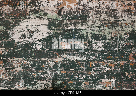 Antique painted brick wall Stock Photo