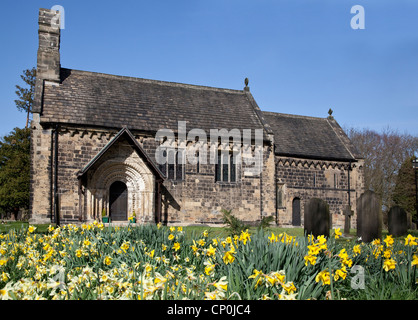 St John The Baptist Adel, Church of England, the oldest Norman Church in the UK Stock Photo