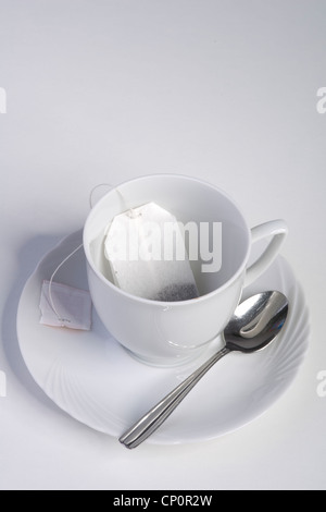 a cup of tea with a tea bag Stock Photo