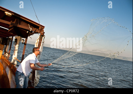 Casting Nets on the Sea of Galilee Editorial Stock Photo - Image of water,  fisherman: 24480503