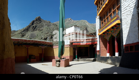 Bardan monastery's yard, Zanskar, India Stock Photo