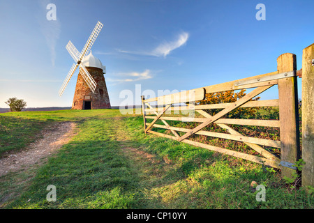 The gateway to Halnaker windmill in the South Downs National Park Stock Photo
