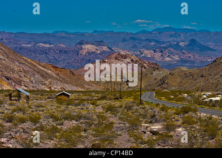 Nevada desert highway HDR Image Stock Photo