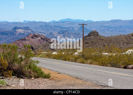 Nevada desert highway HDR Image Stock Photo