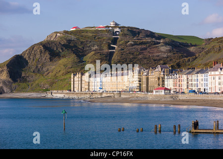 Constitution Hill, Aberystwyth beach and waterfront Stock Photo