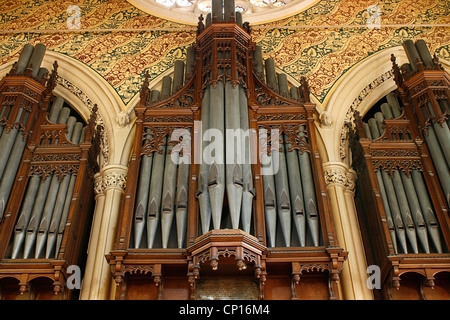 Organ pipes at the Town Hall, Rochdale, Greater Manchester, UK. Stock Photo