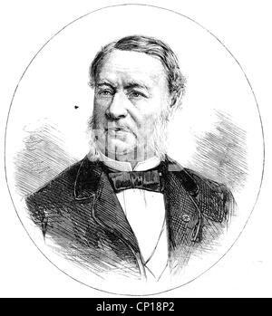Schwann, Theodor, 7.12.1810 - 14.1.1882, German physiologist, portrait, wood engraving, 1882, , Stock Photo