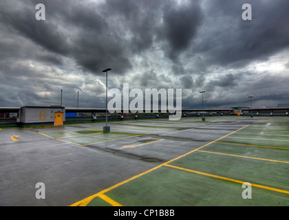 Multi story car park at Clarence Dock in Leeds (HDR) Stock Photo