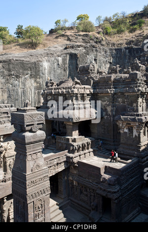 Kailasa temple. Ellora Caves. Maharashtra. India Stock Photo