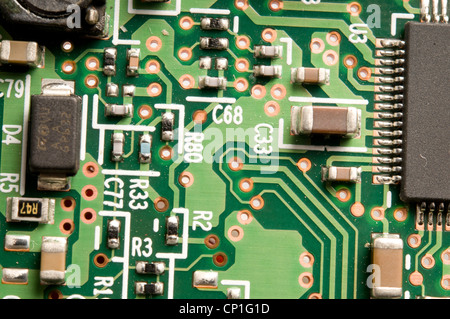 detail of an hard disk controller circuit board Stock Photo