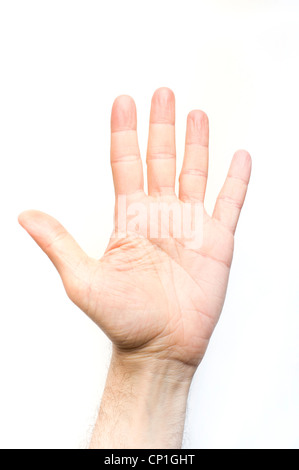 male open hand Stock Photo