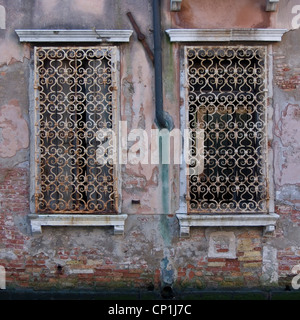 Window grilles, Venice. Stock Photo