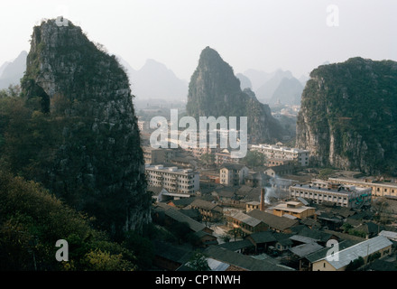 In the city of Guilin, China, December 1982. Stock Photo