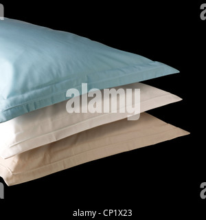 A still life shot of a stack of bedroom pillows Stock Photo