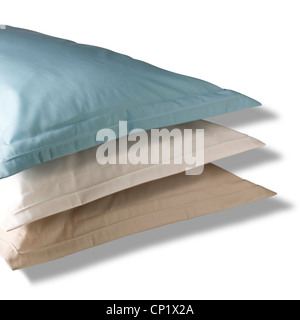 A still life shot of a stack of bedroom pillows Stock Photo