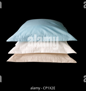 A still life shot of a stack of bedroom pillows Stock Photo