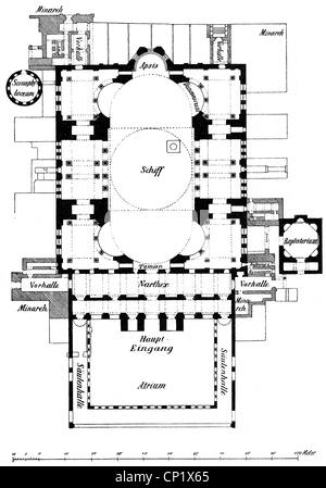 hagia sophia floor plan labeled