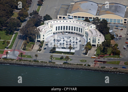 aerial photograph Building One, administrative building, Treasure Island, San Francisco Stock Photo
