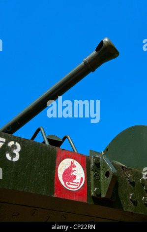 Desert Rats Memorial, Thetford Forest, Norfolk, England, UK. April 2012 Stock Photo