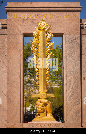 WASHINGTON, DC, USA - The Second Division World War I Memorial. Stock Photo