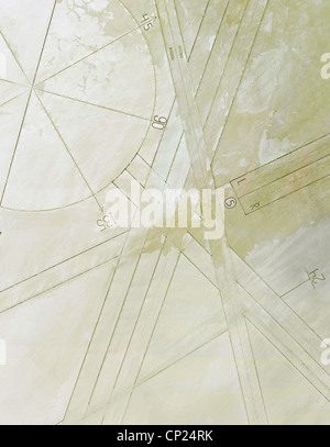 aerial map compass rose runways Edwards Air Force Base California Stock Photo