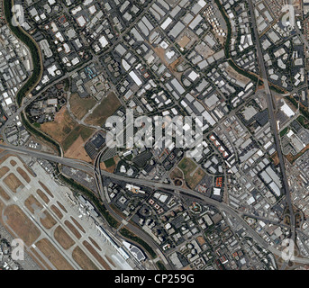 aerial photo map of north San Jose, California Stock Photo