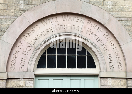 Doorway to St Ann's Well Pump Room, Buxton, Derbyshire, England, UK Stock Photo