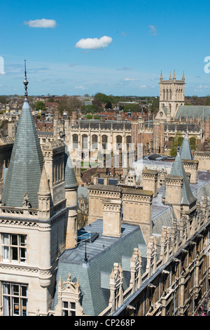 Gonville and Caius college to the front & St Johns College chapel to the rear. Cambridge. UK. HIGH RESOLUTION IMAGE. Stock Photo