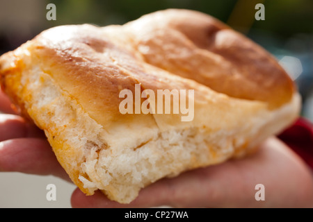 Pepperoni Roll, the official state food of West Virginia. Stock Photo