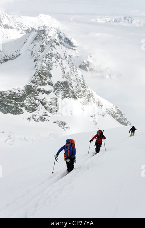 The Pigne d' Arolla, on the Haute Route, seen from the Cabane des Dix ...