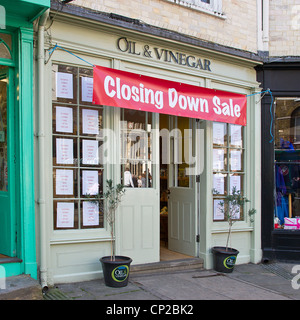 Oil and Vinegar Closing Down Sale Canterbury UK Stock Photo