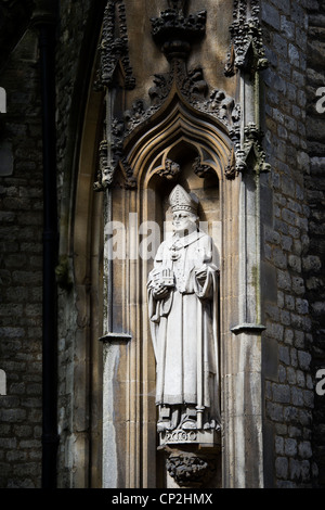 Statue of Saint Mary Magdalen on facade of Santa Maria Maddalena Church ...