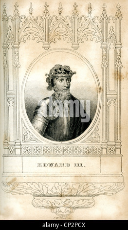 Portrait of King Edward III of England. Stock Photo