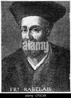 François Rabelais, about 1494 - 1553, a prose-writer of the French Renaissance, Stock Photo