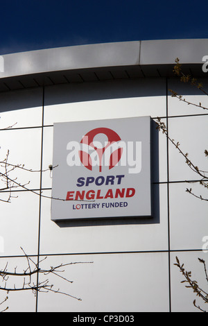 sport england sign watersports centre salford quays greater manchester england uk gb Stock Photo