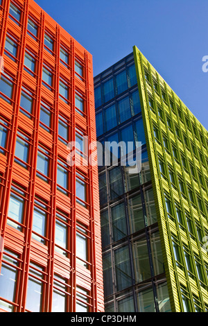 Central St Giles vivid bright colorful mixed use development by Renzo Piano St Giles High Street London England Europe Stock Photo