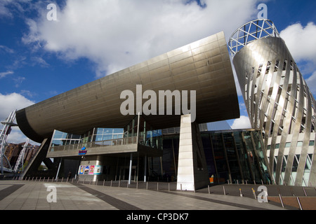 The Lowry  theatre and gallery complex situated on Pier 8 at Salford Quays, Greater Manchester, England.