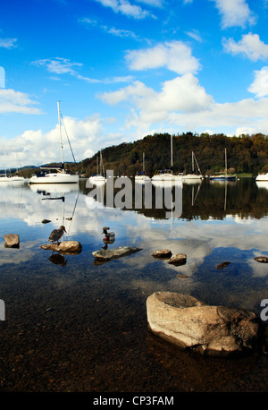 Lake Windermere at Bowness in the Lake District national park ,Cumbria. Stock Photo