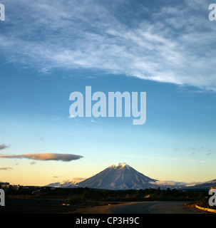 Koryakskaya Sopka Active Volcano Kamchatka Peninsula Russia 3456 M. Stock Photo