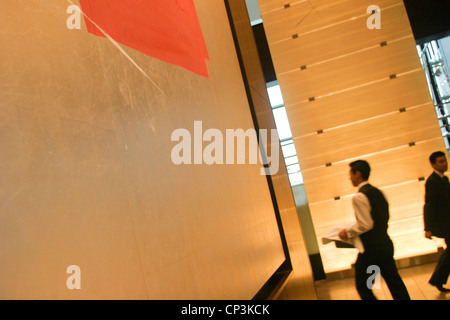 Reception area in the Conrad Hotel, Tokyo, Japan Stock Photo