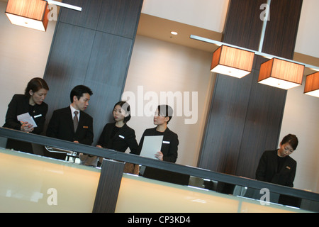 Reception area at the Conrad Hotel, Tokyo, Japan Stock Photo