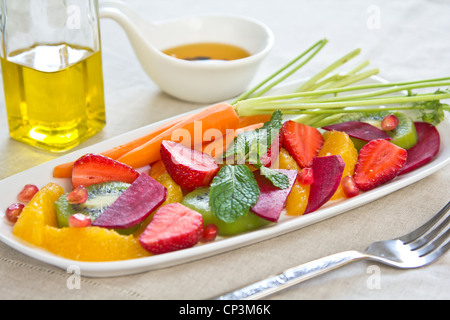 Super salad [Strawberry,kiwi,beet,orange]