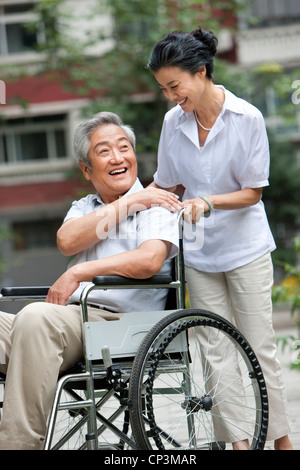 Senior Chinese couple Stock Photo