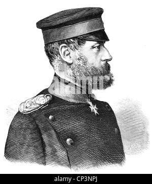 Stiehle, Gustav von, 14.8.1823 - 15.11.1899, Prussian general, portrait, wood engraving, circa 1870, Stock Photo