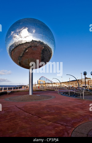 The mirror ball 'They Shoot Horses, Don't They' at Blackpool pleasure beach, Lancashire, England, UK Stock Photo